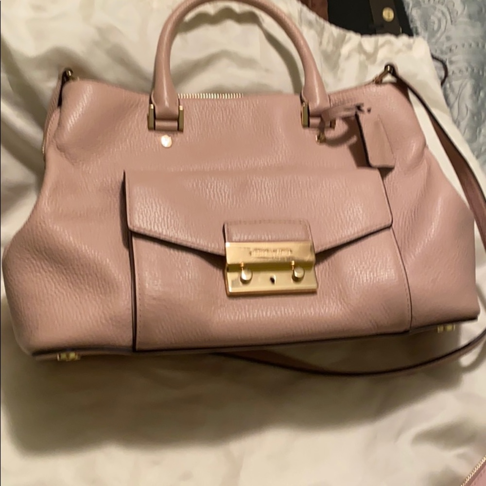 Michael Kors Large Haley Pebbled Satchel